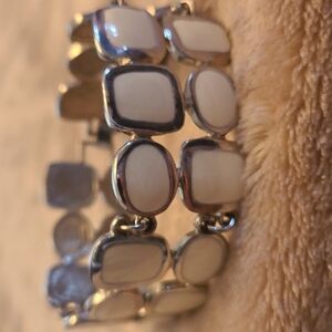 Lia Sophia cream colored enamel bracelet